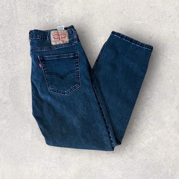 Levi’s 514 Men's 33/30 Black Denim Mid Rise Straight Leg Denim Jeans - Picture 1 of 5